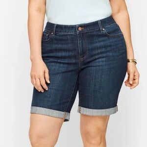 Talbots Flawless Girlfriend Short Curvy Jean Shorts 16W